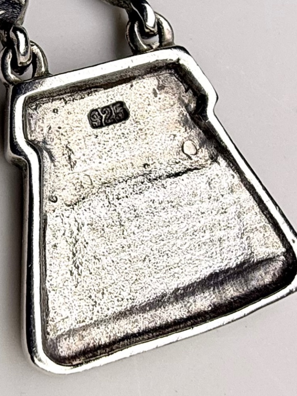 Vintage Sterling Silver Handbag Pendant - Picture 6 of 10
